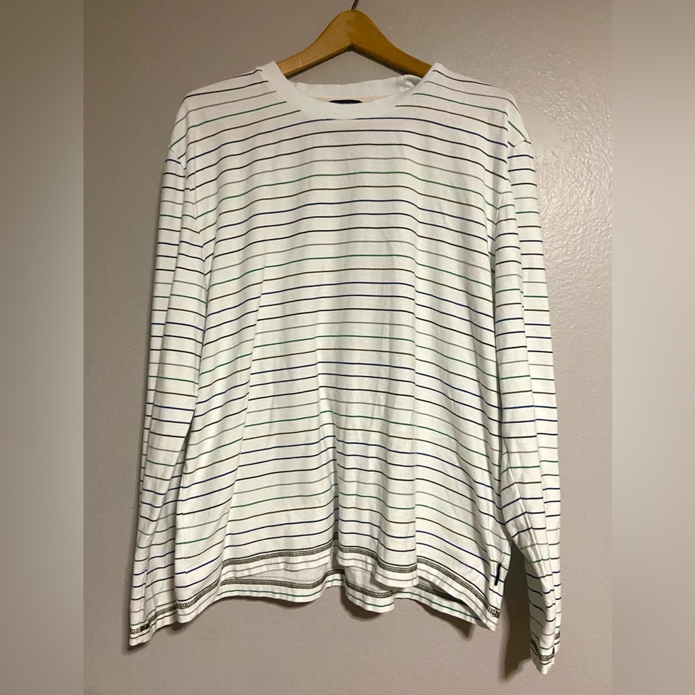 Ted Baker White Shirt with Subtle Stripes